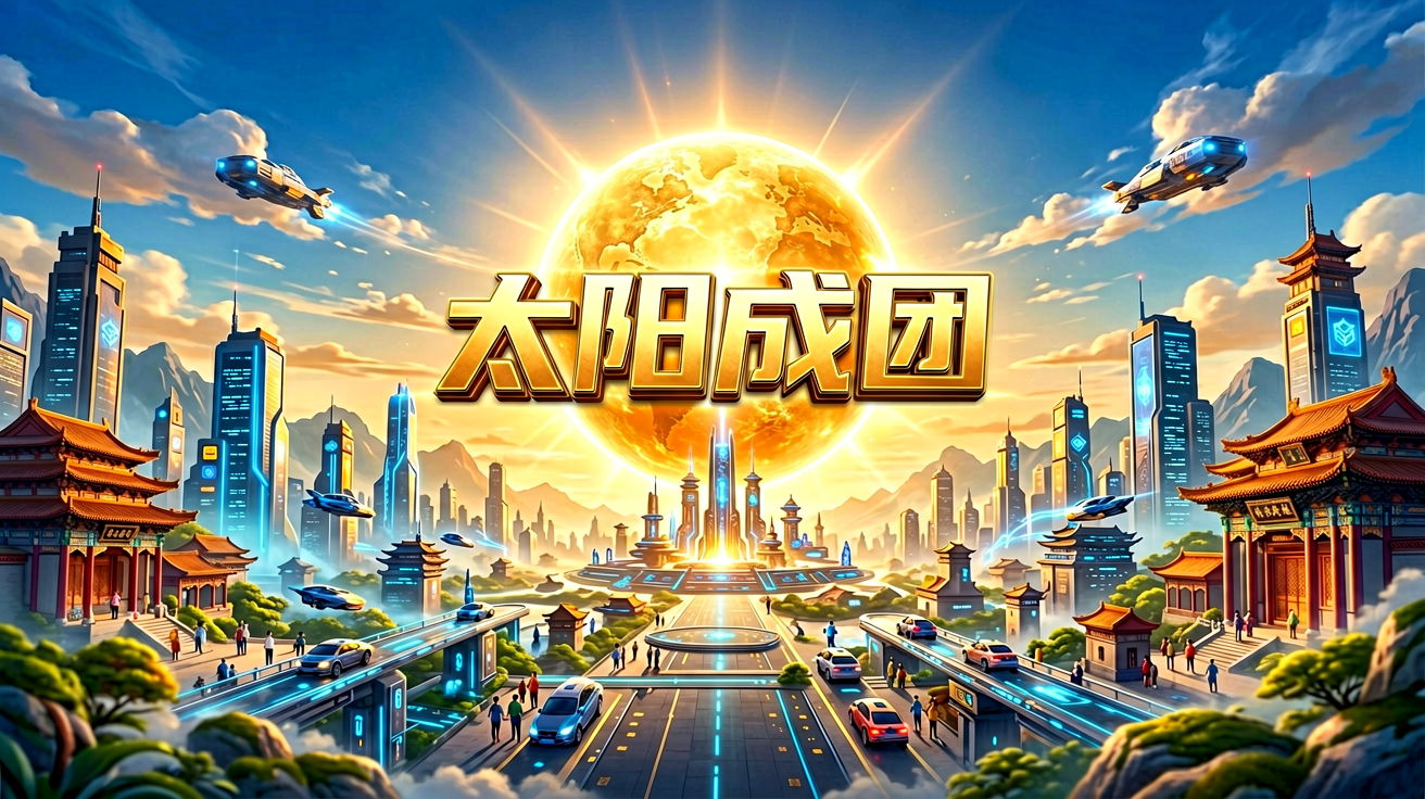 太阳成集团游戏平台首页背景，展示科技感游戏界面